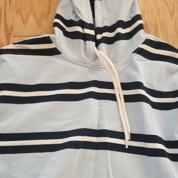 Old NAVY Classic Striped Blue and Black Men's Hoodie Large - Picture 10 of 17
